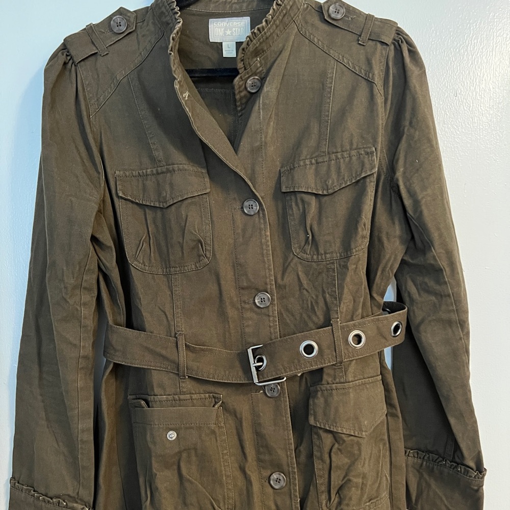 It’s a green Large converse jacket